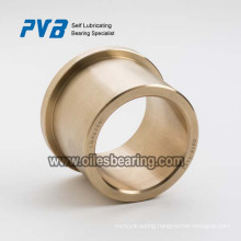 Turned bronze flange bearings with lubrication grooves,Rolled bronze with flange